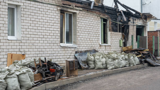 Professional Emergency Fire Cleanup technician working in Zarephath, NJ